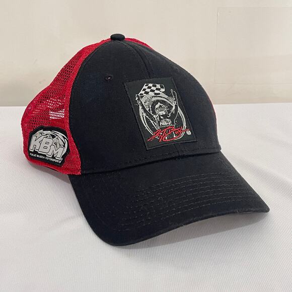 Kyle Busch Motorsports Fan Club Cap Snapback Trucker Hat Red Black Auto Racing - Picture 1 of 9